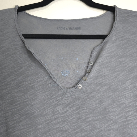 Zadig & Voltaire Long Sleeve Tunisien ML Flamme Dreamcatcher Henley Size Small - Picture 4 of 11